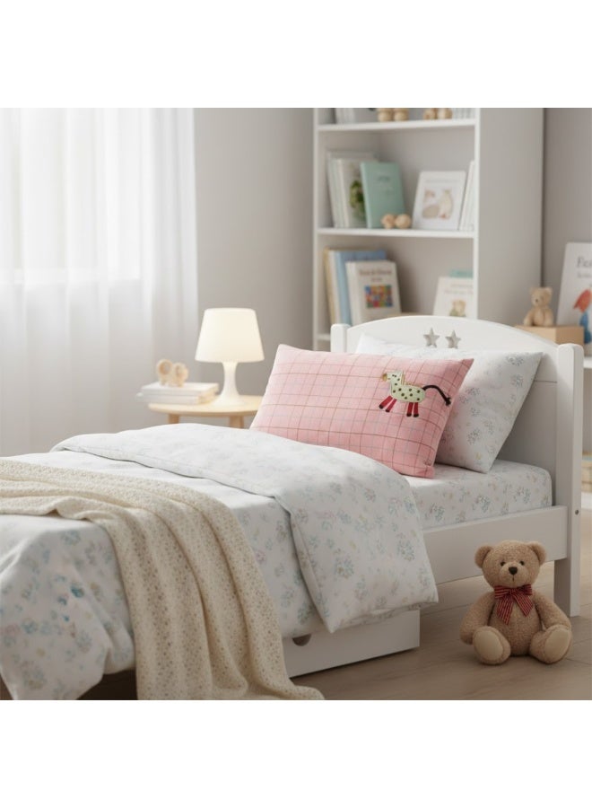 VELMORE Toddler Baby Pillow – Soft 100% Cotton Cover with Poly-Fiber Filling, Ideal Travel Pillow for Kids, Perfect for Sleeping, Bedding & Floor Use (26.67 × 45.72 cm), Available in Elegant Colors - Image 4